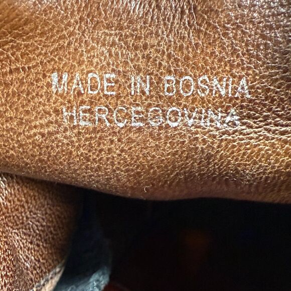 A.S.98 Airstep Womens 9.5 - 10 Metallic Gold Black Zip Bootie Boot Retro Vintage - Picture 10 of 12